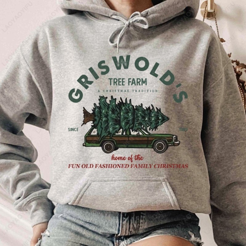 Family Tree Print - Griswold's Tree Farm Sweat à capuche