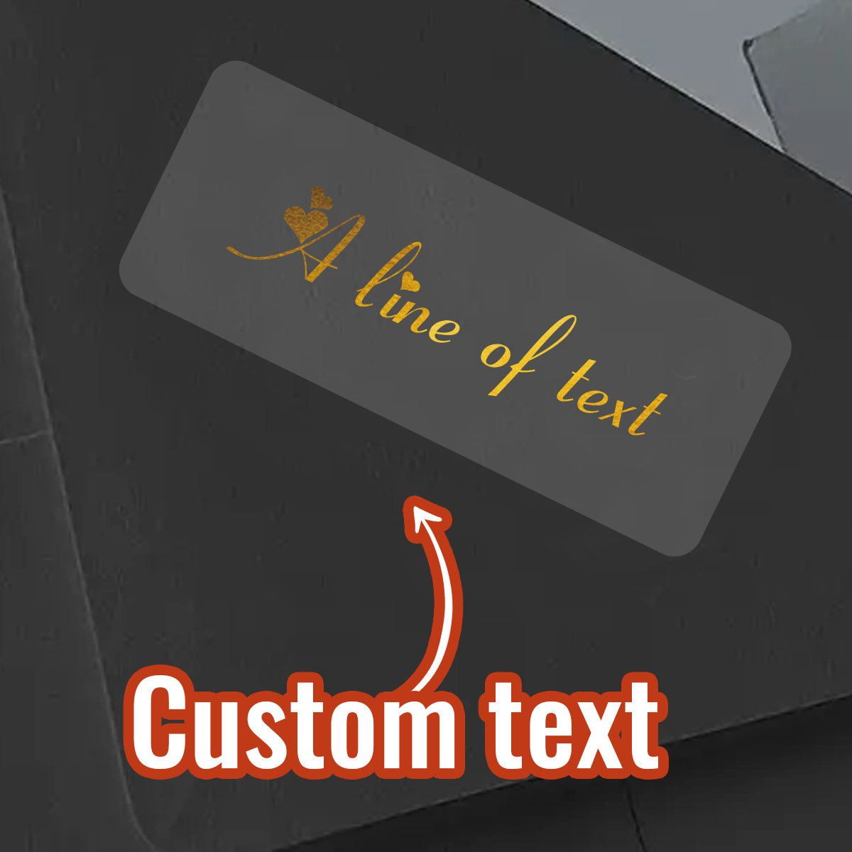 Personalised Candle Label - Autocollants rectangulaires transparents en feuille d'or