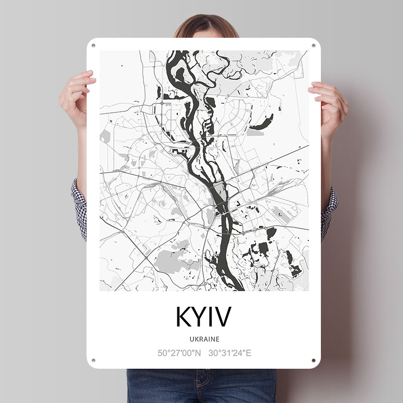 Custom Map Poster - Affiche imprimée Carte de la ville