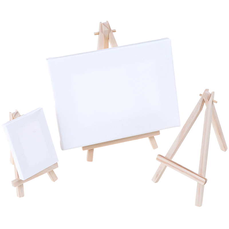 Engraved Wood Frame - Mini trépied de peinture artistique en