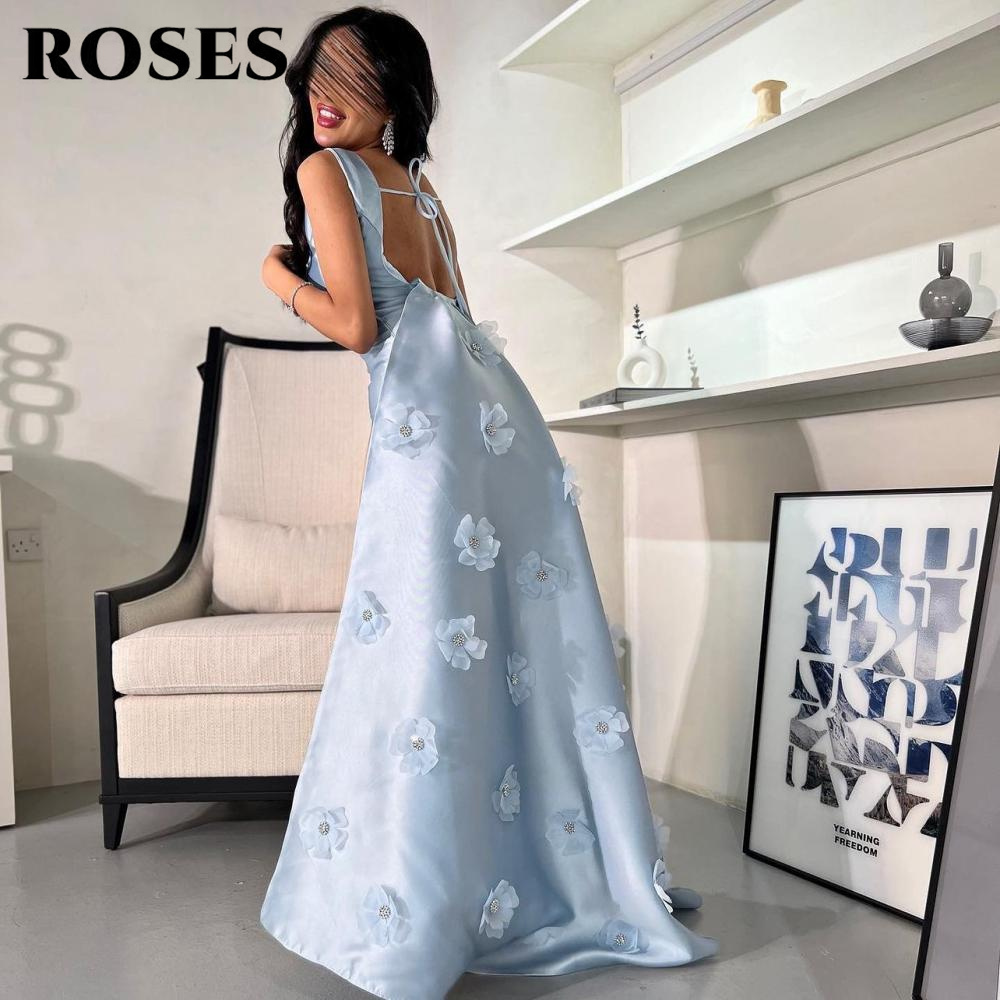 ROSES bleu ciel fleurs 3D robe - Custom Night Sky avis et prix