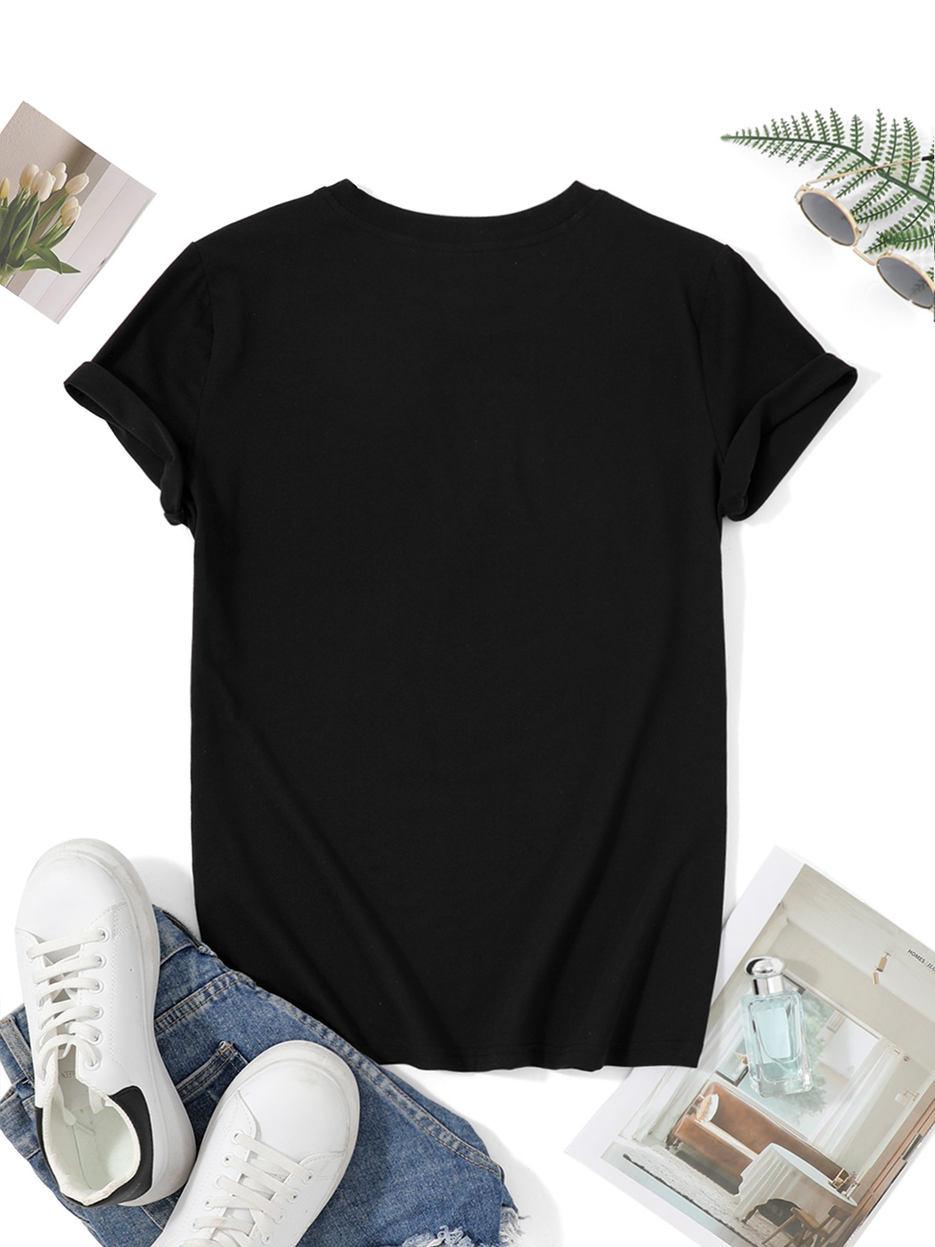 T-shirt décontracté à col rond - Family Tree Print avis et prix