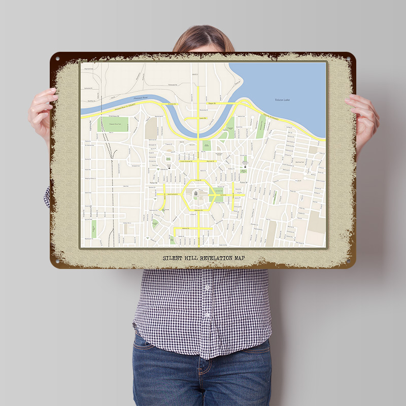 Affiche métallique Silent Hill - Custom Map Poster avis et prix