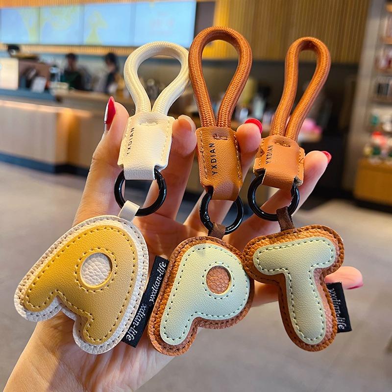 Porte-clés en cuir PU 26 lettr - Monogram Keychain Leather avis et prix