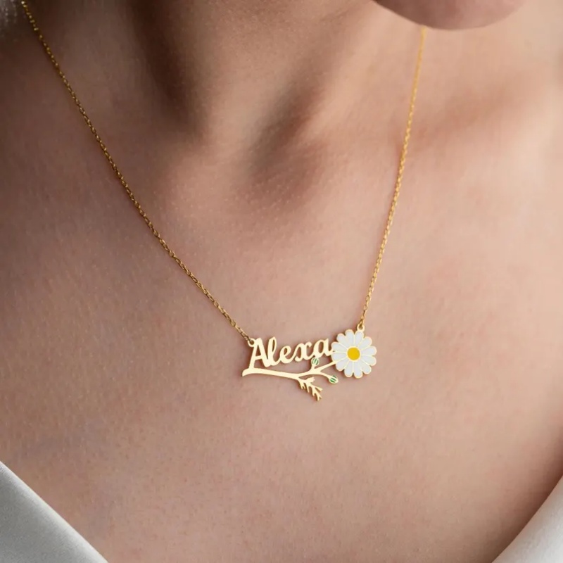Collier personnalisé Roro en é - Birth Flower Necklace avis et prix