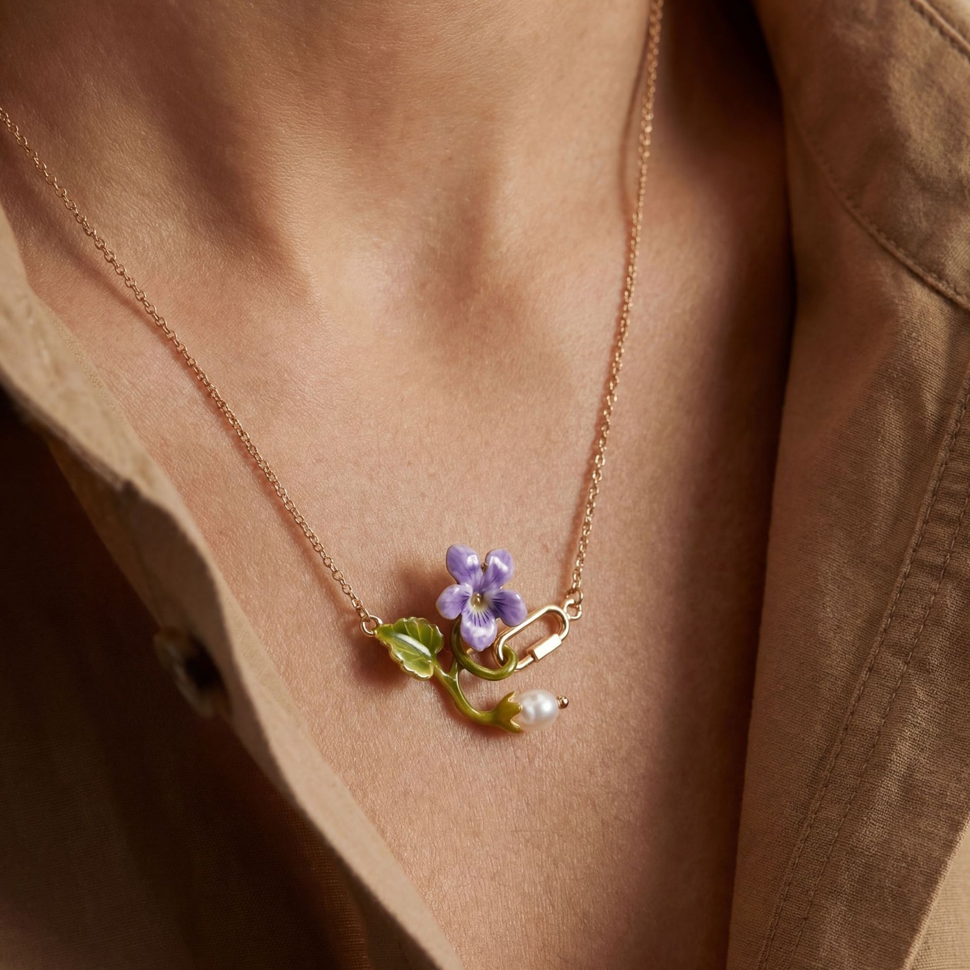 Collier fleur de naissance 12  - Birth Flower Necklace avis et prix