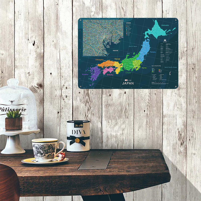 Affiche de carte du japon et d - Custom Map Poster avis et prix